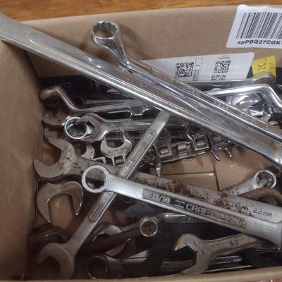 Assorted Open End/Box End Craftsman and Other Hand Wrenches