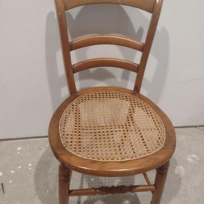 Vintage Shaker Design Cane Seat Sitting Chair