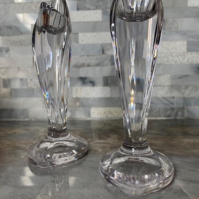 Waterford crystal Marquis candle holders candlesticks watermarked signed