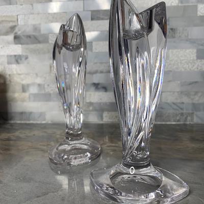 Waterford crystal Marquis candle holders candlesticks watermarked signed