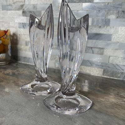 Waterford crystal Marquis candle holders candlesticks watermarked signed