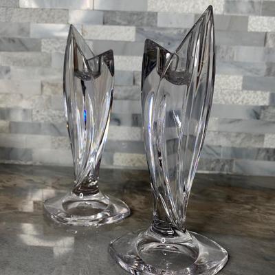 Waterford crystal Marquis candle holders candlesticks watermarked signed