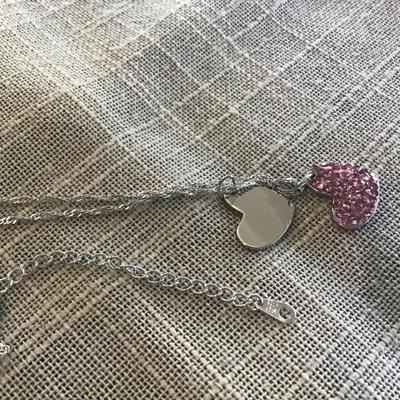 Silver Plated Double Heart Necklace
