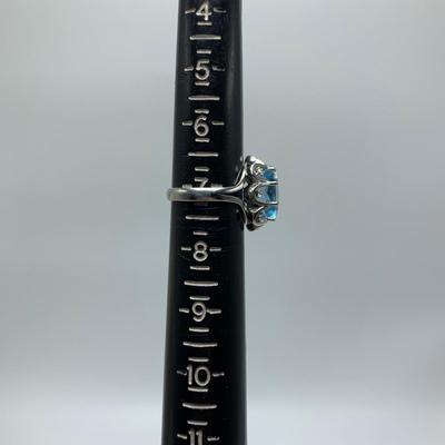 Aquamarine Pendant with 18K Chain & 18K Ring (B2-HS)
