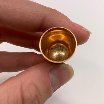 Evans Nickel Silver Cigarette Case with Vintage Thimbles & Screw Back Earrings (B2-HS)