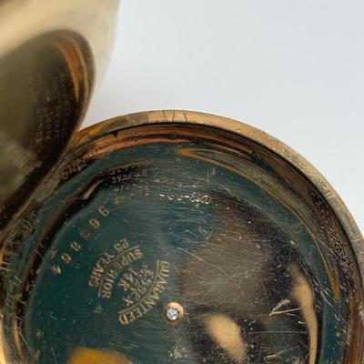 Antique E.B. Woodard & Co. Pocket Watch with Diamond & 14K (B2-HS)