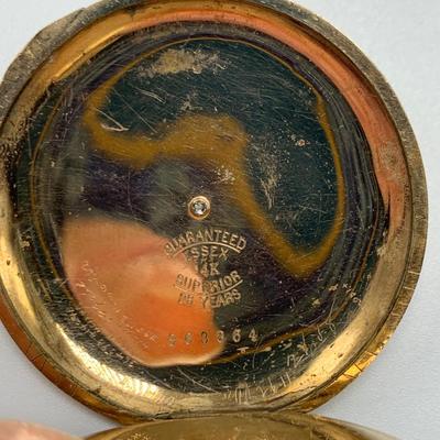 Antique E.B. Woodard & Co. Pocket Watch with Diamond & 14K (B2-HS)