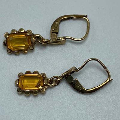 Citrine with 10K & Pink Tourmaline Jewelry Sets (B2-HS)