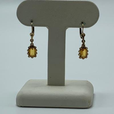 Citrine with 10K & Pink Tourmaline Jewelry Sets (B2-HS)