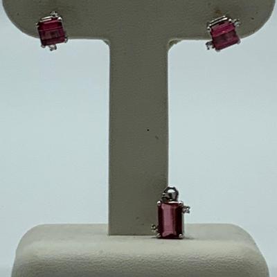 Citrine with 10K & Pink Tourmaline Jewelry Sets (B2-HS)