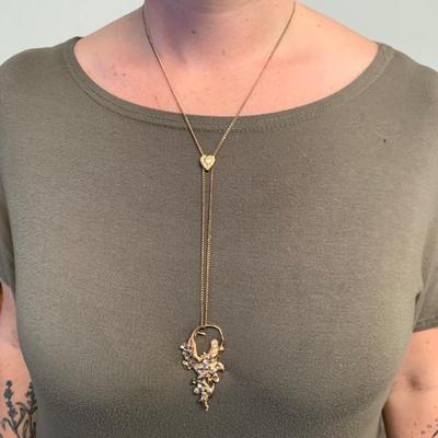 Organically Shaped Gold Pendant & Small Pendant with Diamonds (B2-HS)