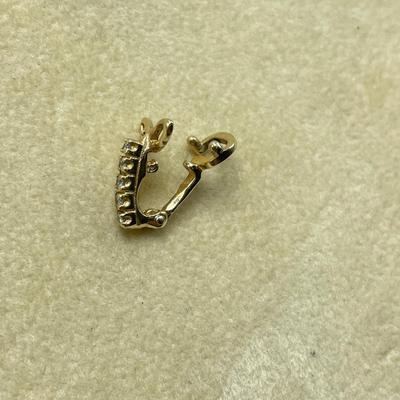 Organically Shaped Gold Pendant & Small Pendant with Diamonds (B2-HS)