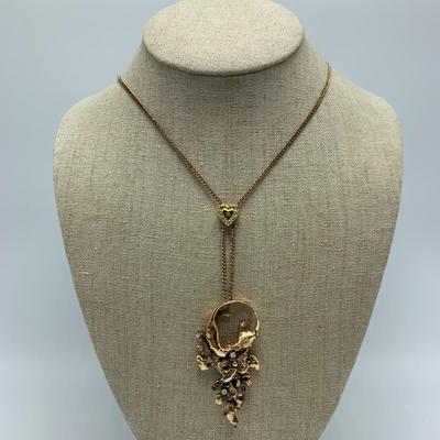 Organically Shaped Gold Pendant & Small Pendant with Diamonds (B2-HS)