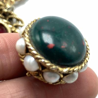 Vintage Chunky Gold Charm Bracelet (B2-HS)