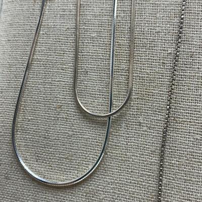 Sterling Silver Necklace Chains & a Heart Pendant (B2-HS)