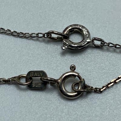 Sterling Silver Necklace Chains & a Heart Pendant (B2-HS)