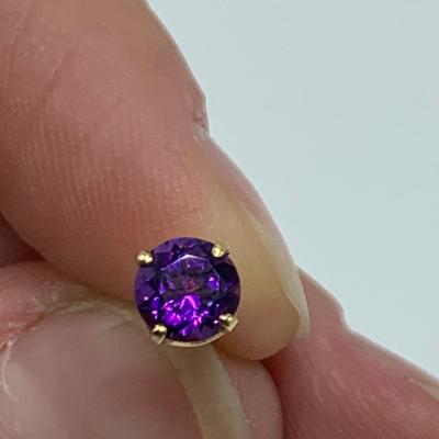 Unique Amethyst Choker with Earrings & 14K Brooch (B2-HS)