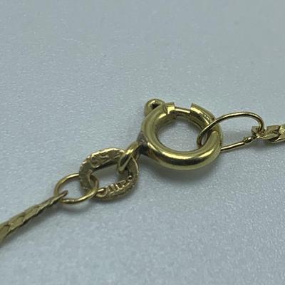 Pear Shaped Faceted Smoky Quartz Set in 18K Gold with 18K Chain (B2-HS)