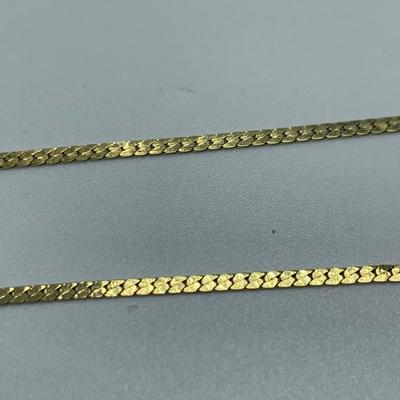 Pear Shaped Faceted Smoky Quartz Set in 18K Gold with 18K Chain (B2-HS)