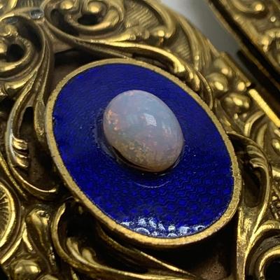Ornate Gold Bracelet with Opal & Pearls (B2-HS)