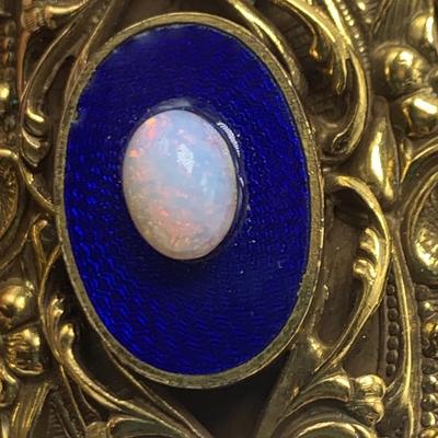 Ornate Gold Bracelet with Opal & Pearls (B2-HS)
