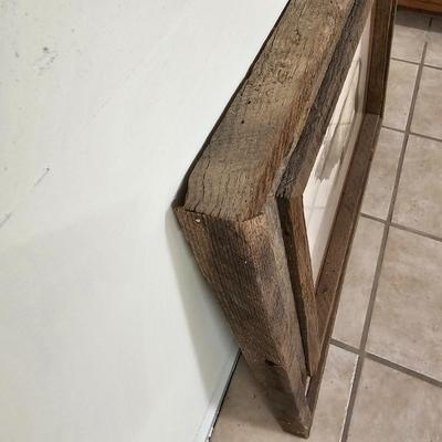 Bull Elk Wood Framed & Signed Print   (G-JS)