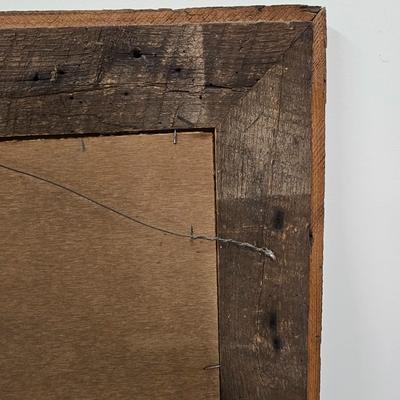 Bull Elk Wood Framed & Signed Print   (G-JS)