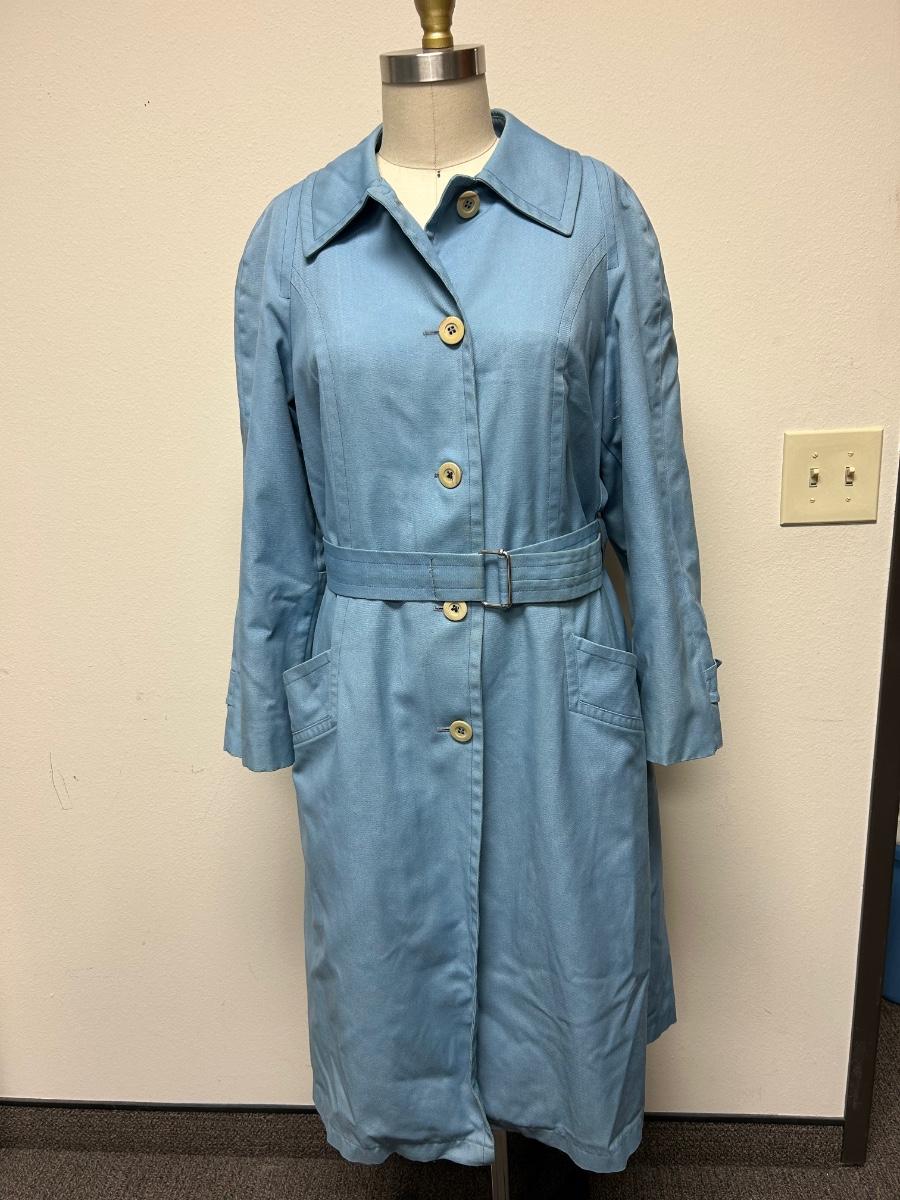 Vintage Blue London Fog Maincoats Shin Length Trench Coat Lane Bryant Tall Shop Size 14 Tall EstateSales