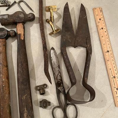 Big lot of antique tools