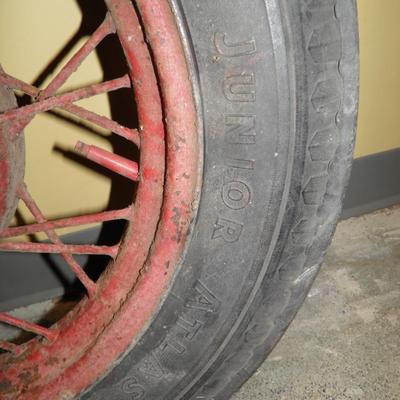 Set of 2 Vintage Ford Model A Spoke Wheels & Tires