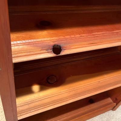 Vintage Knotty Pine book shelf