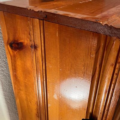 Vintage Knotty Pine book shelf