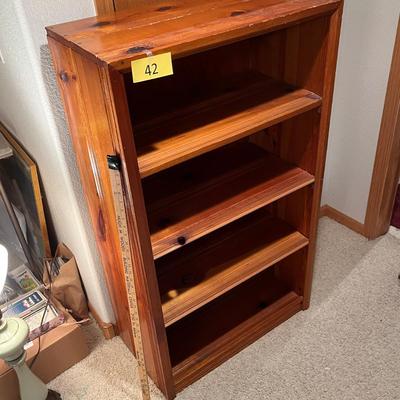 Vintage Knotty Pine book shelf