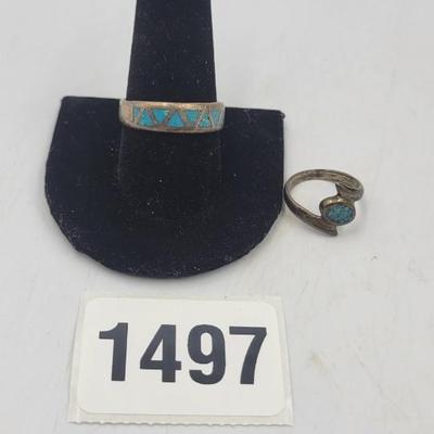 Pair of NATIVE American Style Rings