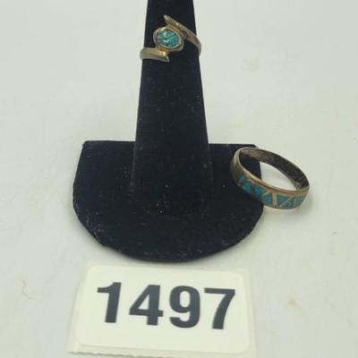 Pair of NATIVE American Style Rings