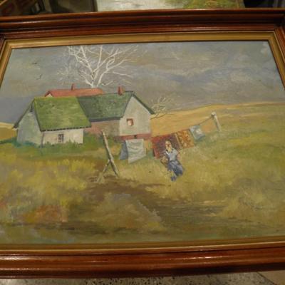 Martha Henderson Original Framed Oil Painting 27.5"x21.5"