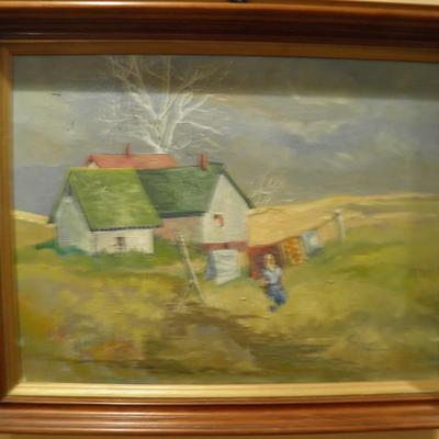 Martha Henderson Original Framed Oil Painting 27.5"x21.5"