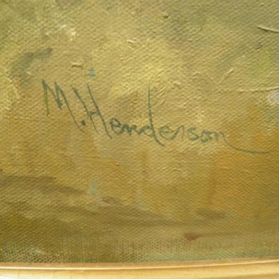 Martha Henderson Original Framed Oil Painting 27.5"x21.5"