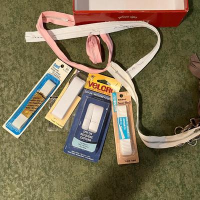 Cigar box of sewing