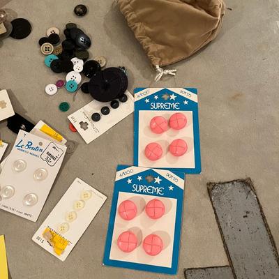 Cigar box of buttons