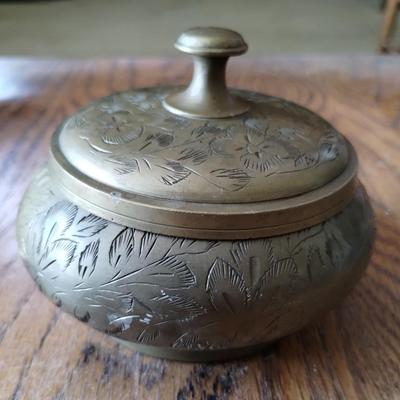 Vintage Brass Covered Dish