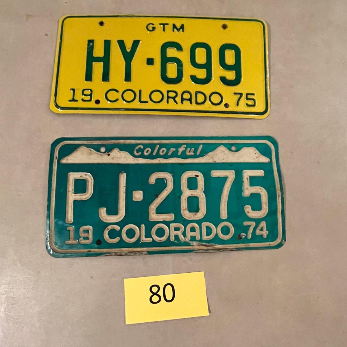 Colorado license plates estatesales