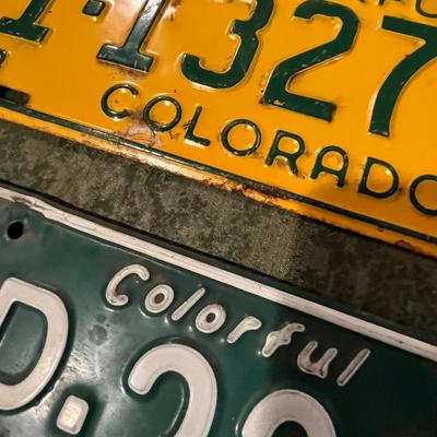 Colorado License Plates 1950s!