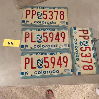 Colorado Centenial Plates