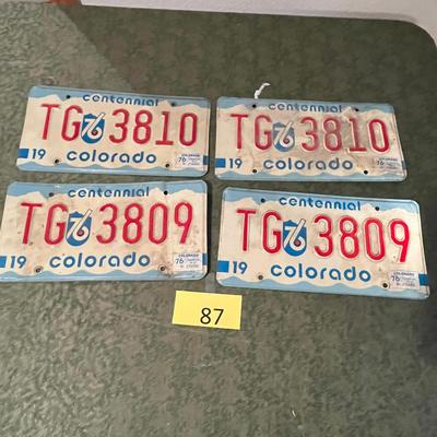 Colorado Centennial Plates