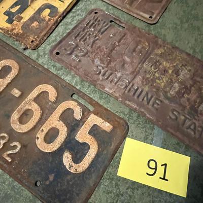 Lot of Early License Plates Various states