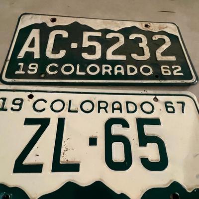 1960s Colorado Plates