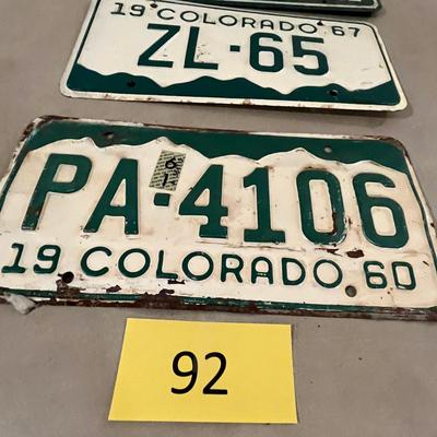 1960s Colorado Plates
