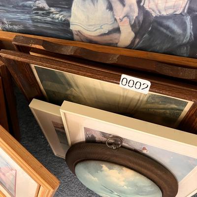 Large Mixed Lot of 26 Framed Art Pieces