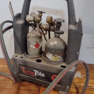 Welding Gas Tanks, Gauges, Torch including Turbo Tote Welding Tank Carry Caddy